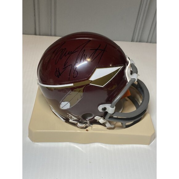 Bruce Smith Signed Autographed Redskins Mini Football Helmet Spear Logo - Picture 1 of 7
